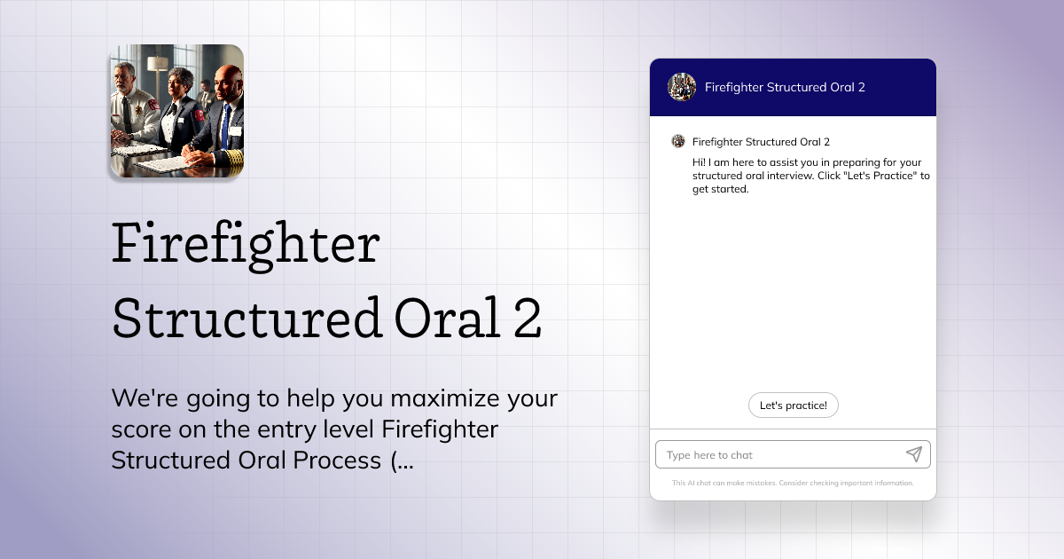 Firefighter Structured Oral 2